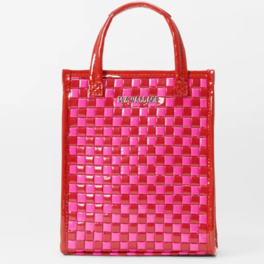 NWT Candy Lacquer Micro Woven Box Tote - Picture 2 of 9